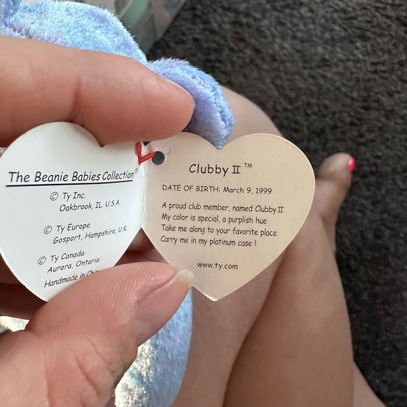 ‘Clubby I’ & ‘Clubby II’ Beanie Baby Bears - Picture 3 of 5